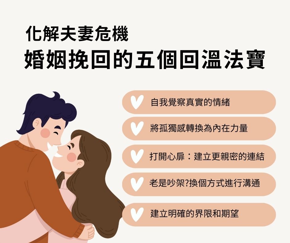 化解夫妻危機,婚姻挽回的五個回溫法寶